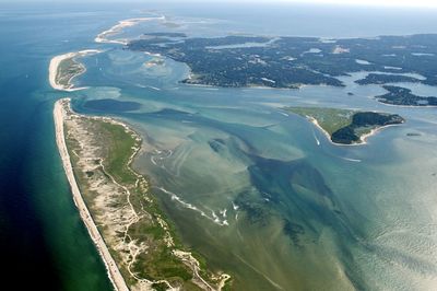 Aerial view of bay