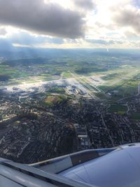 Aerial view of landscape against sky