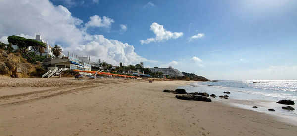 Panoramic view of beach against sky