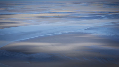 Low section of person swimming in sea