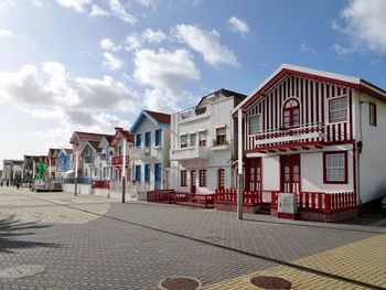 The colorful houses in costa nova