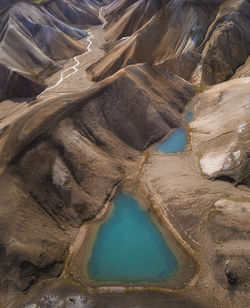High angle view of lake