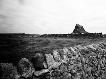 View of castle against cloudy sky