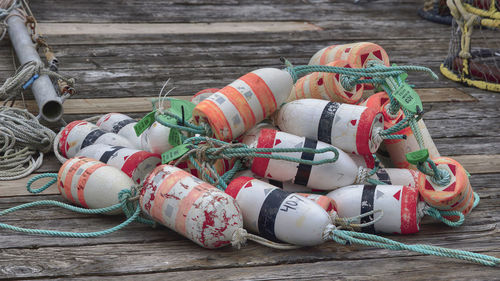 Large  distressed off shore fishing buoys 