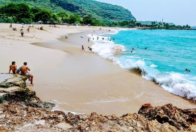 Group of people on beach