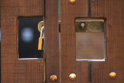 Close-up of closed door