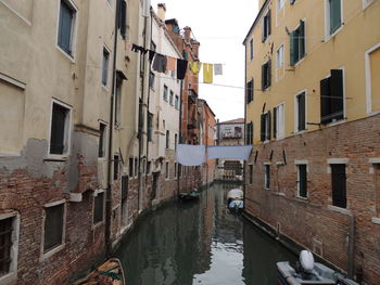 Canal passing through city