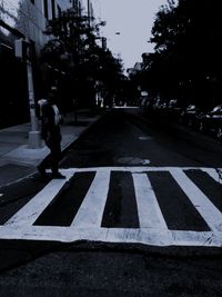 Road marking on road