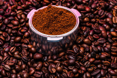 Full frame shot of coffee beans