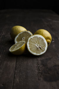 Close-up of fruits on table