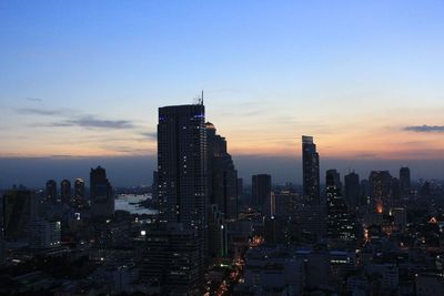 Cityscape at dusk