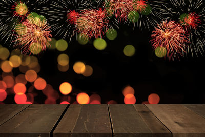 Close-up view of firework display