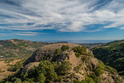 Pietra tonda, one of the largest rock formations in the aspromonte national park.