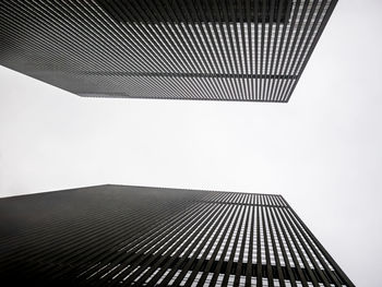 Low angle view of modern building against clear sky