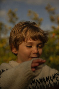 Portrait of young woman