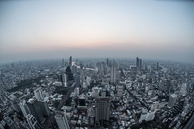 Aerial view of buildings in city