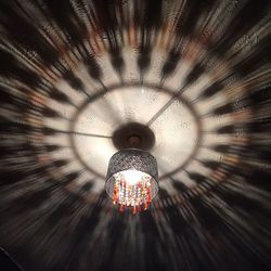 Low angle view of illuminated ceiling