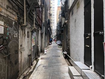 Alley amidst buildings in city