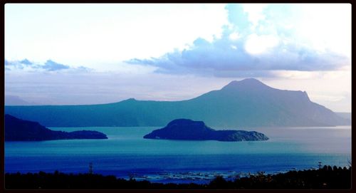 Scenic view of lake against mountains