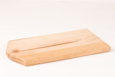 Close-up of wood against white background