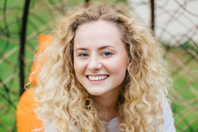 Portrait of smiling young woman