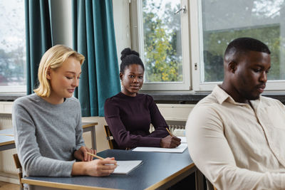 Students learning in classroom