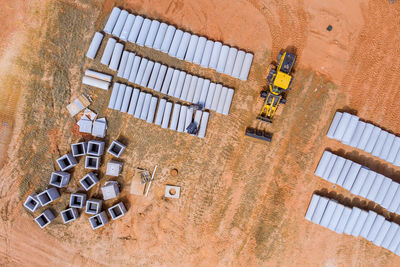 High angle view of toy blocks