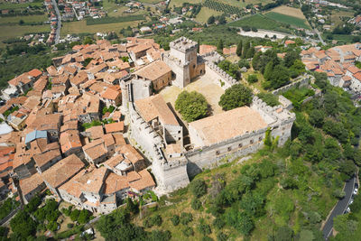 High angle view of townscape