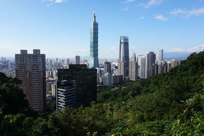 Taipei skyline, seen from elephant hill