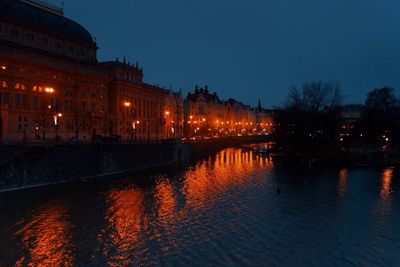 City lit up at night