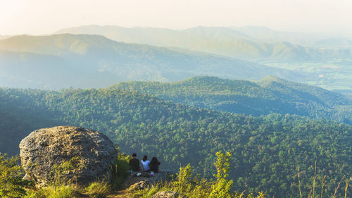 Scenic view of landscape and mountains