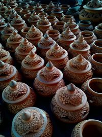 Display of earthenware pots