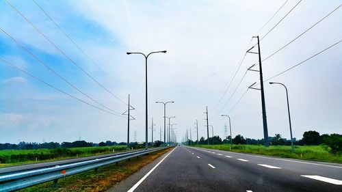 Road passing through country road