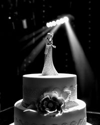 Close-up of birthday cake on table