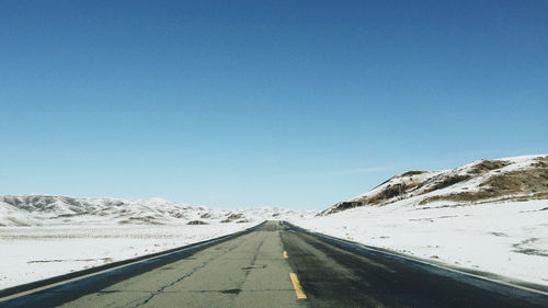 Scenic view of snow covered landscape