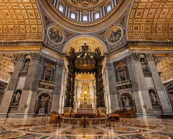 Low angle view of historic building, the amazing basilica of saint peter, vatican
