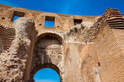 Interior of the famous colosseum in rome