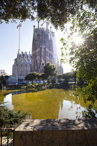 Reflection of buildings in water