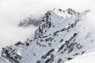 Scenic view of snowcapped mountain against sky