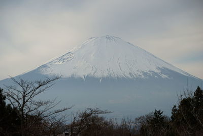 Scenic view of snowcapped mountain against sky