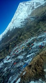 Aerial view of people on mountain
