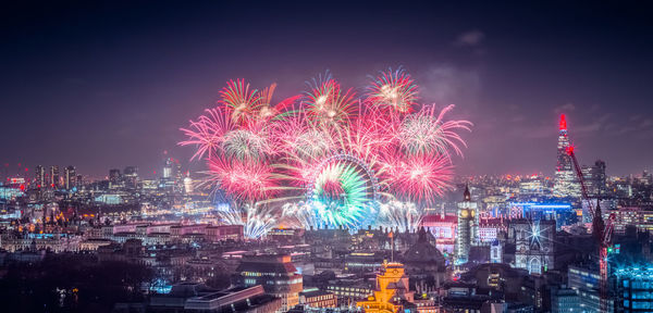 The london new year fireworks display