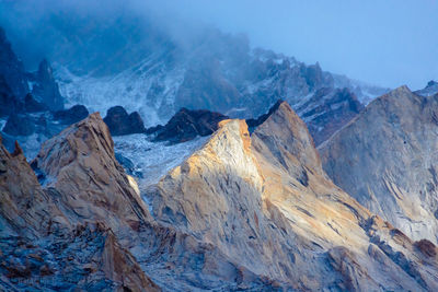 Scenic view of mountains at torres del paine national park