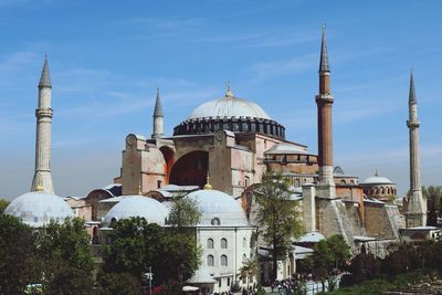 View of cathedral and buildings against sky