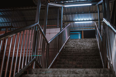 Low angle view of staircase in building