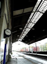 Man at railroad station