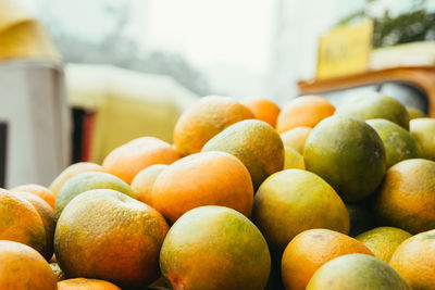 Close-up of fruits for sale at market stall