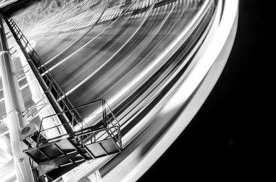 High angle view of illuminated ferris wheel