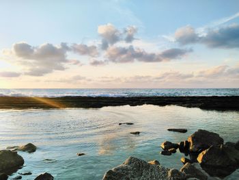 Scenic view of sea against sky