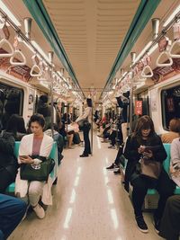 People sitting in train